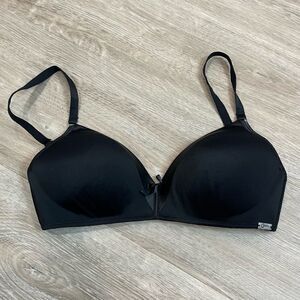 Cybele Black Soft and Comfy Bra with Satin Trim 32D